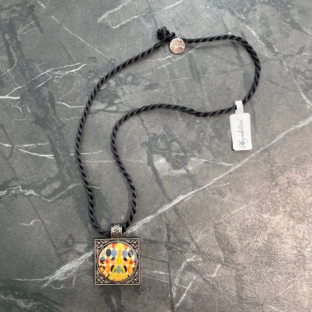 Black rope necklace